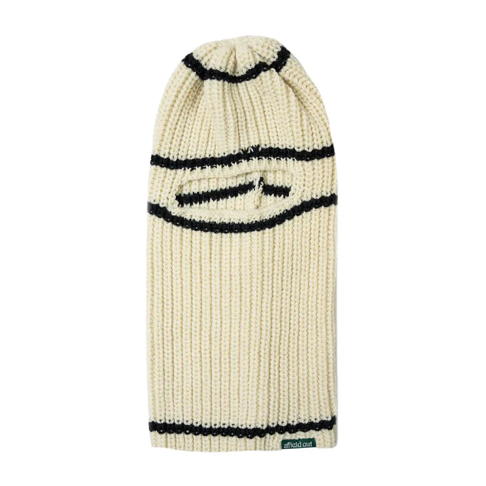 Afield Out Striped Balaclava 'White'