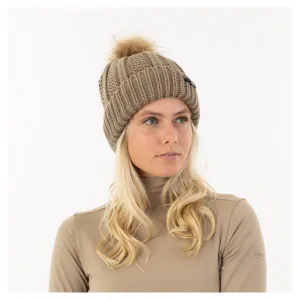 Anky Greige pompom beanie