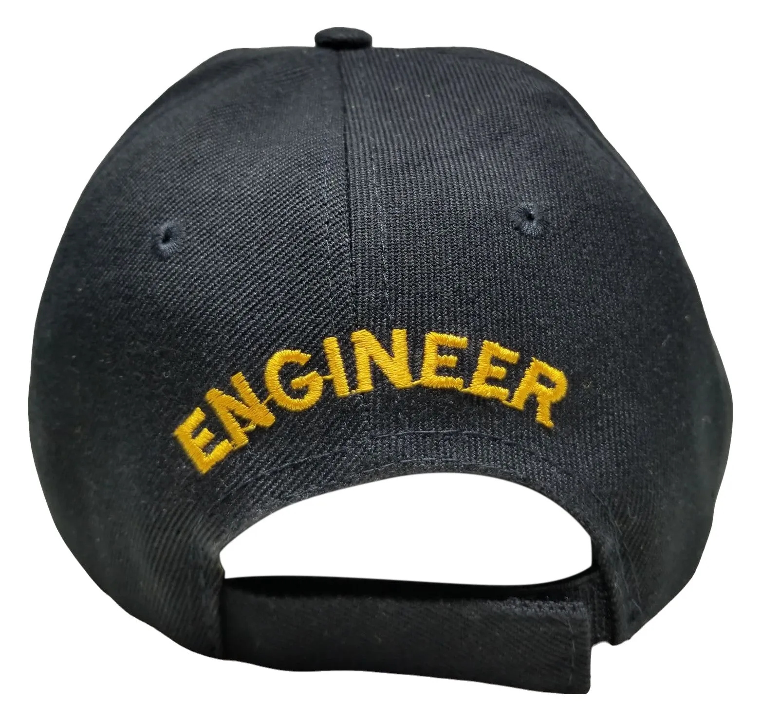 Army Engineer Baseball Cap, Black U.S. Military Hat, Embroidered, Officially Licensed
