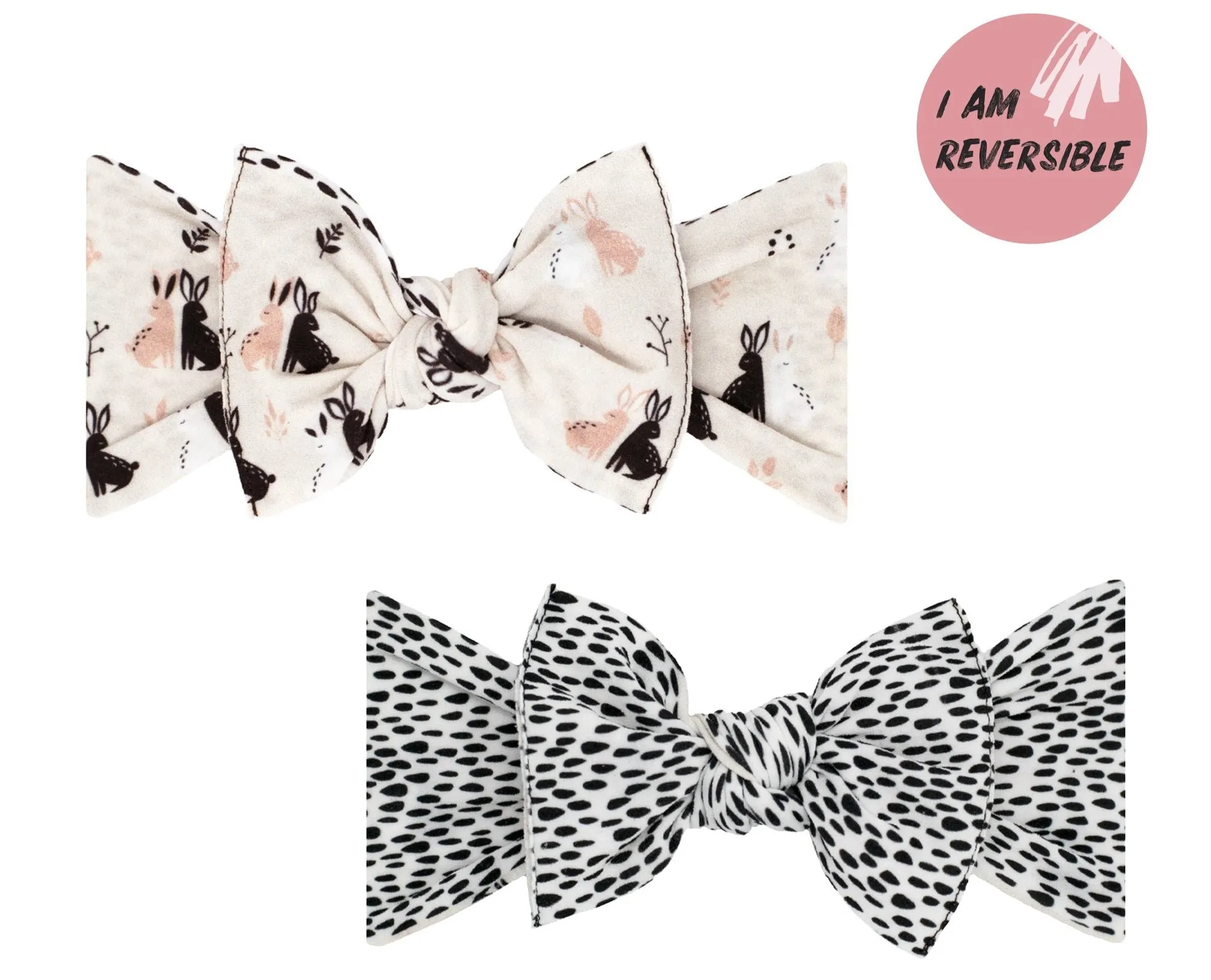 Baby Bling Bunny Buddy Reverse-A-Bow Headband