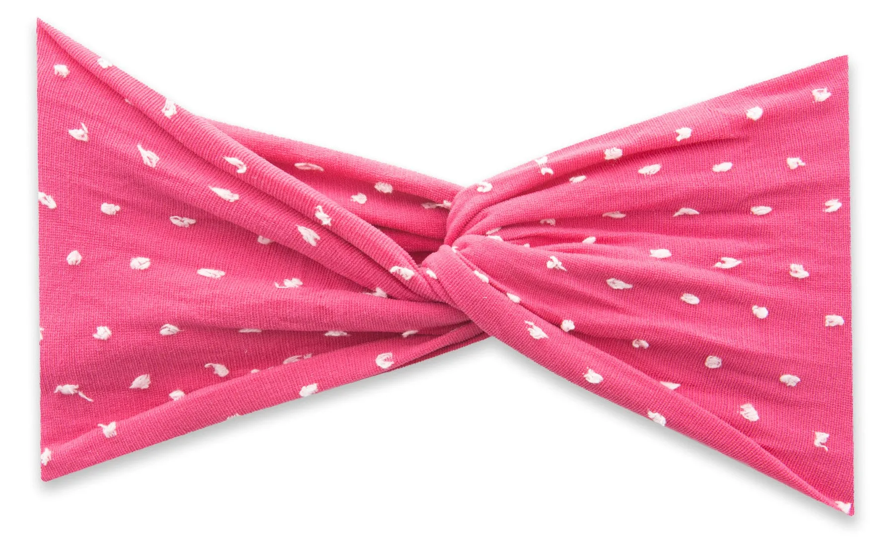 Baby Bling Shabby Hot Pink Dot Twist Headband