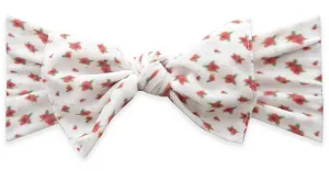 Baby Bling White Ditsy Floral Printed Knot Headband