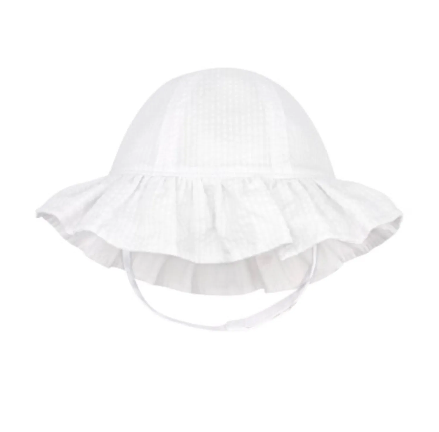 Baby Girl Toddler Seersucker Sun Hat - 2 Colors - Add A Bow