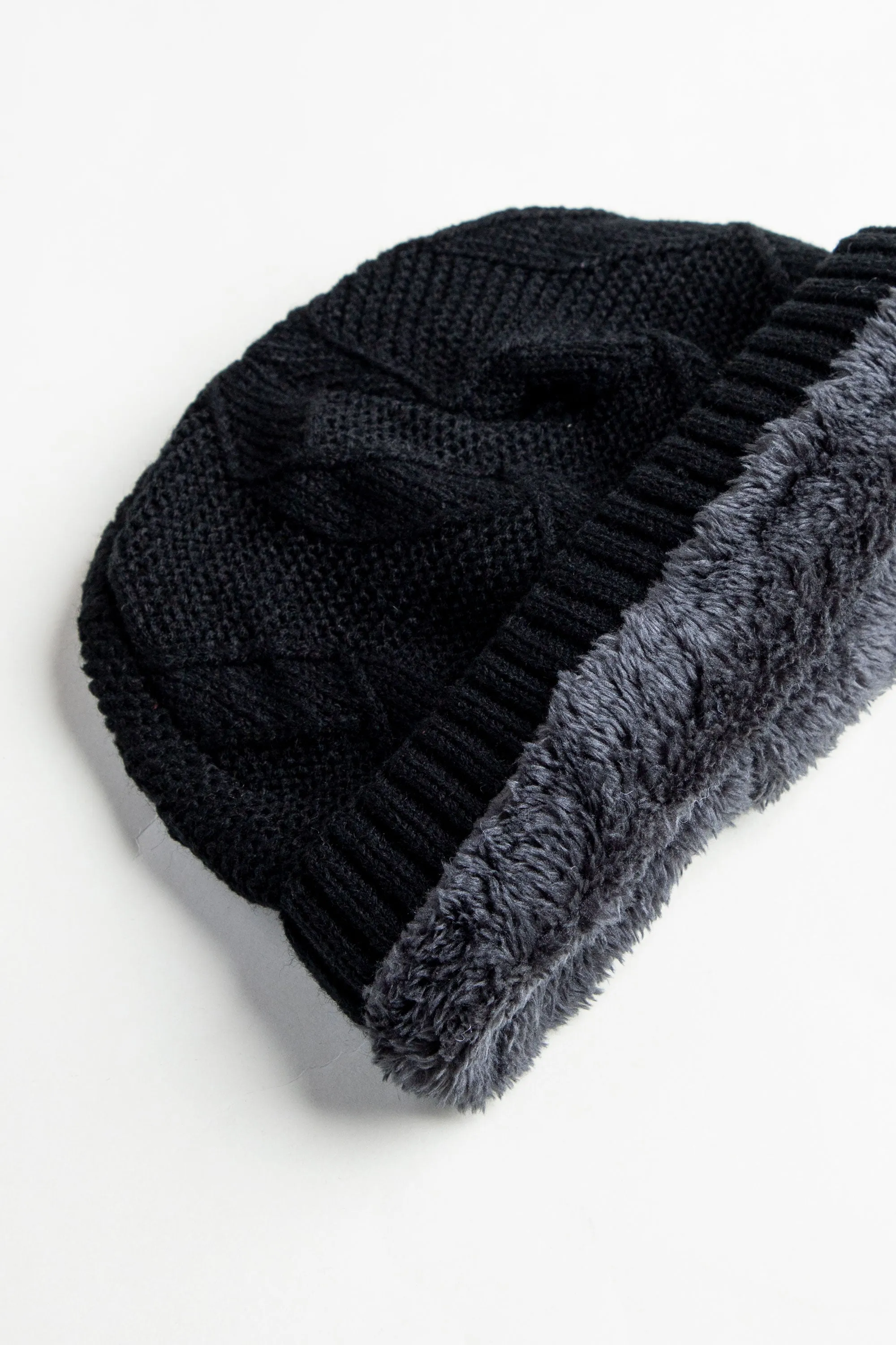 Basic Black Woolen Cap