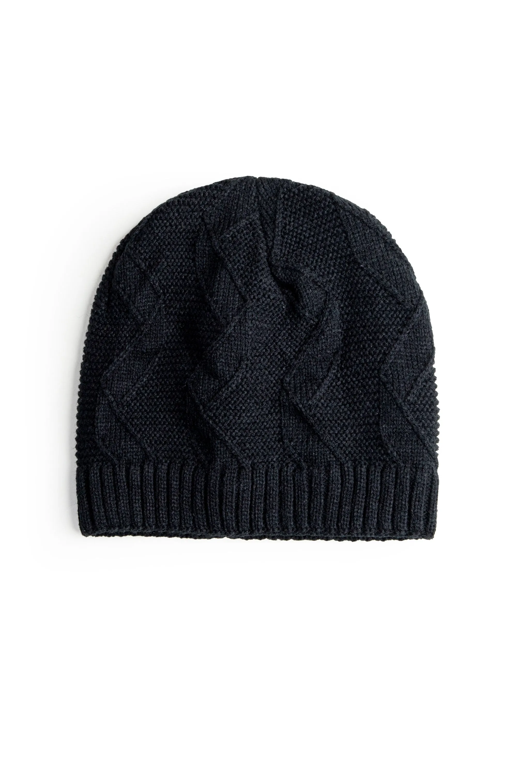 Basic Black Woolen Cap