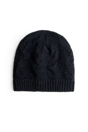 Basic Black Woolen Cap