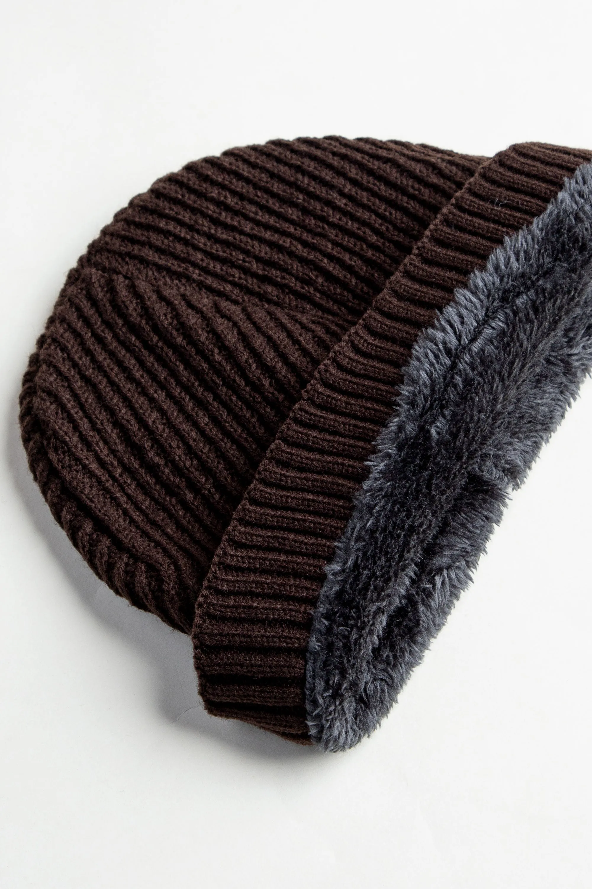 Basic Dark Brown Woolen Cap