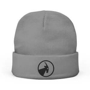 BILLY Knit Beanie (Black Goat - Embroidery) — AVAILABLE IN 6 COLORS