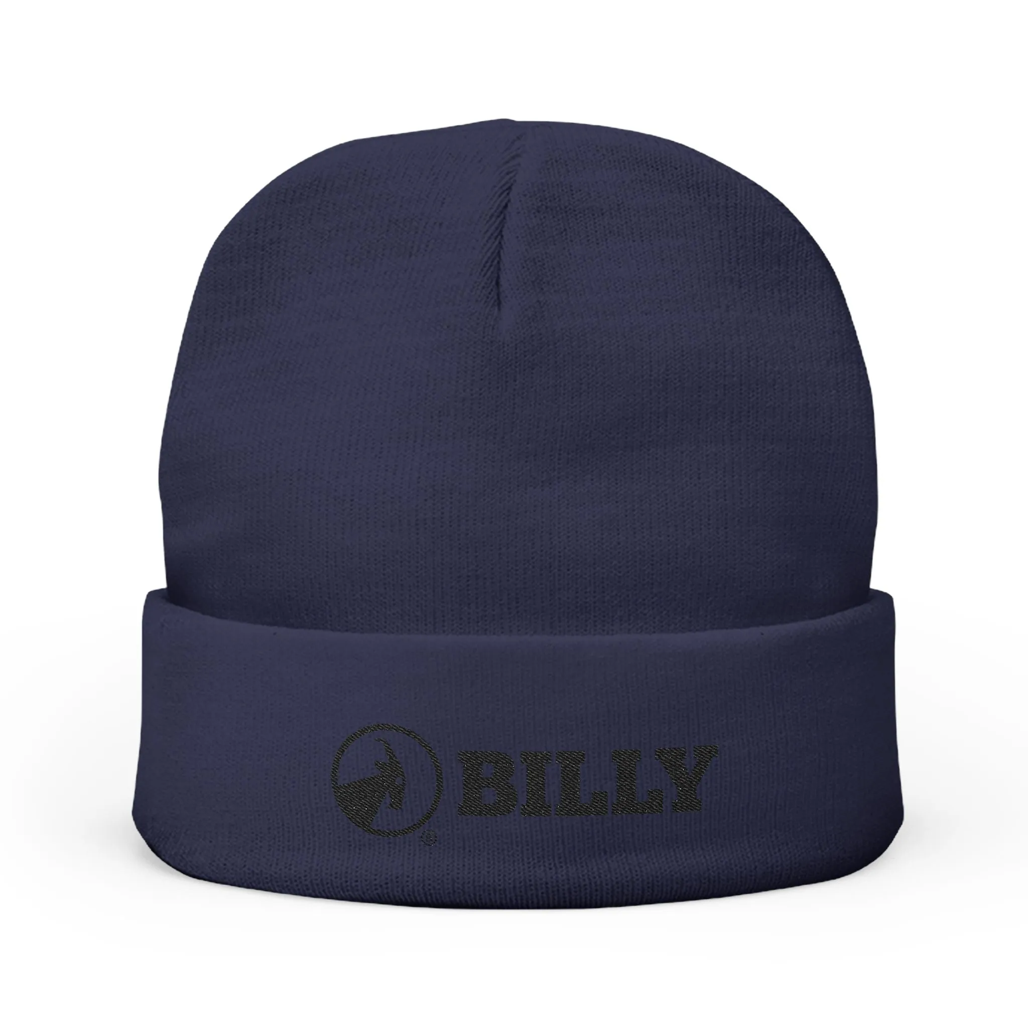 BILLY Knit Beanie (Black Horizontal Logo - Embroidery) — AVAILABLE IN 6 COLORS