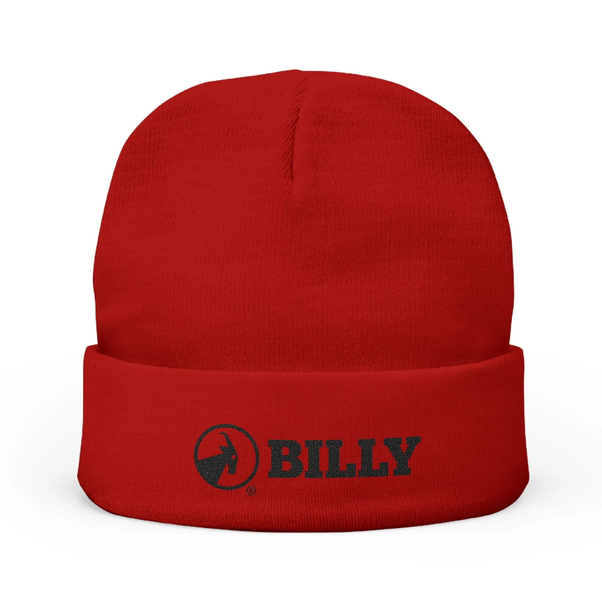 BILLY Knit Beanie (Black Horizontal Logo - Embroidery) — AVAILABLE IN 6 COLORS