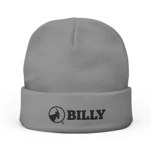 BILLY Knit Beanie (Black Horizontal Logo - Embroidery) — AVAILABLE IN 6 COLORS