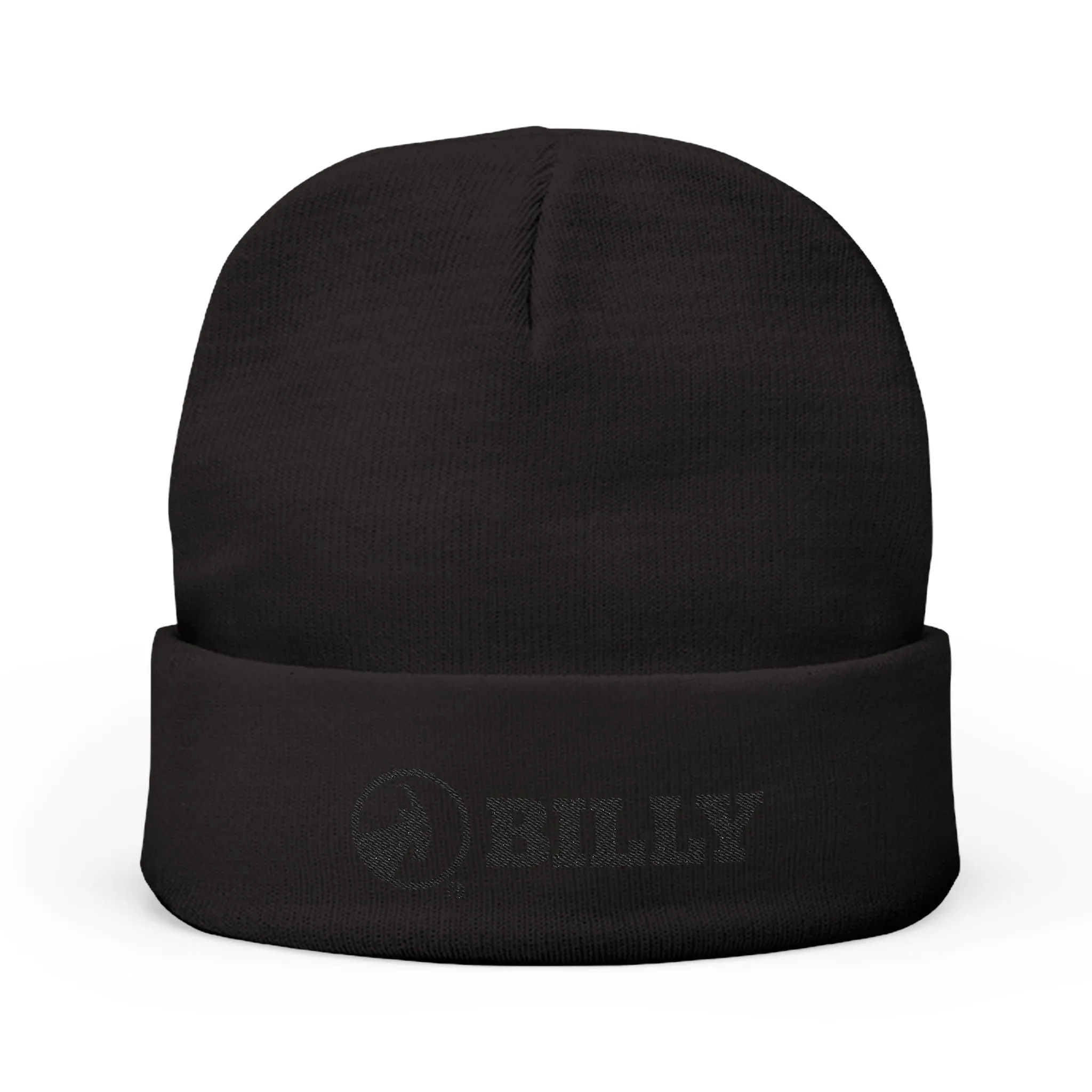 BILLY Knit Beanie (Black Horizontal Logo - Embroidery) — AVAILABLE IN 6 COLORS