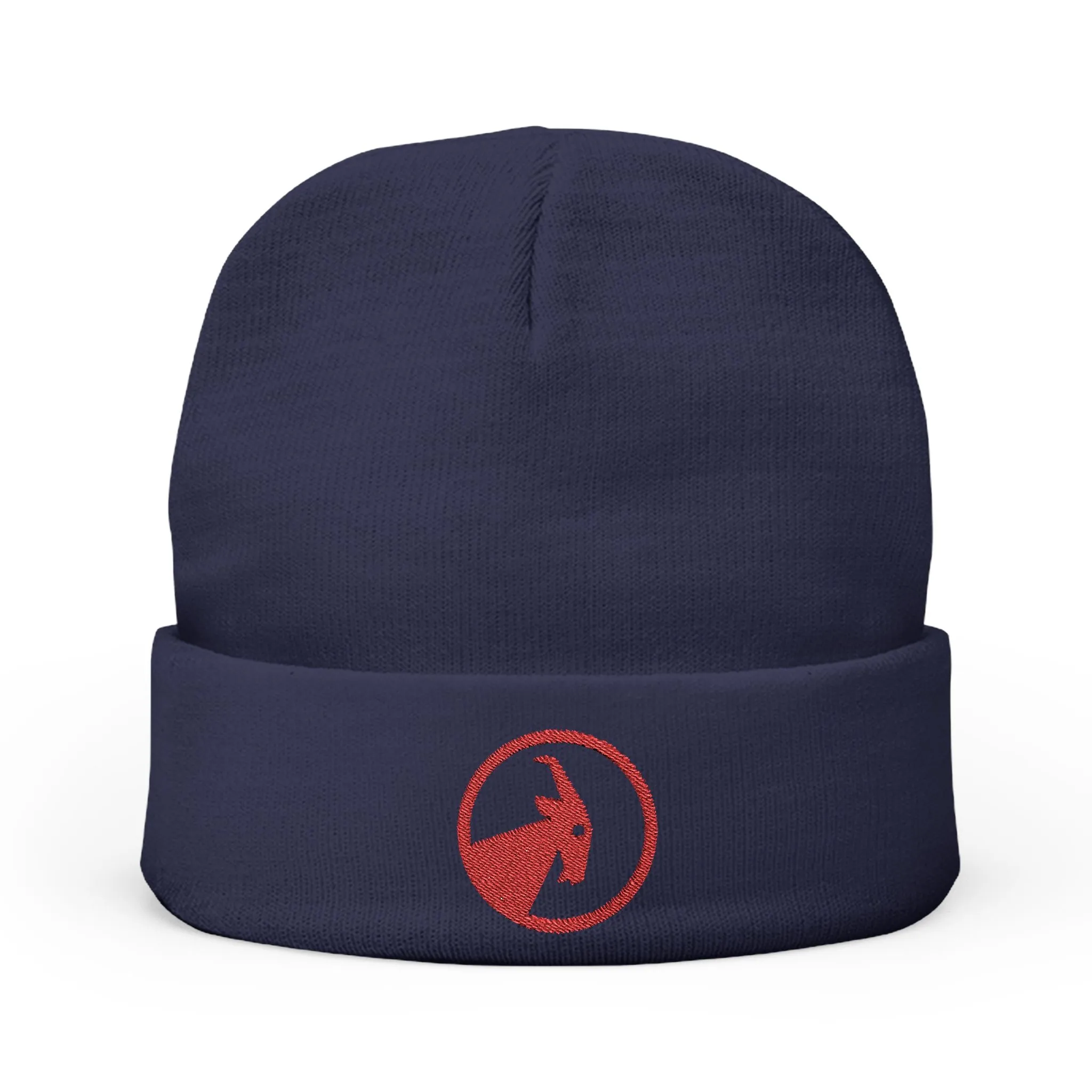 BILLY Knit Beanie  (Red Goat - Embroidery) — AVAILABLE IN 6 COLORS