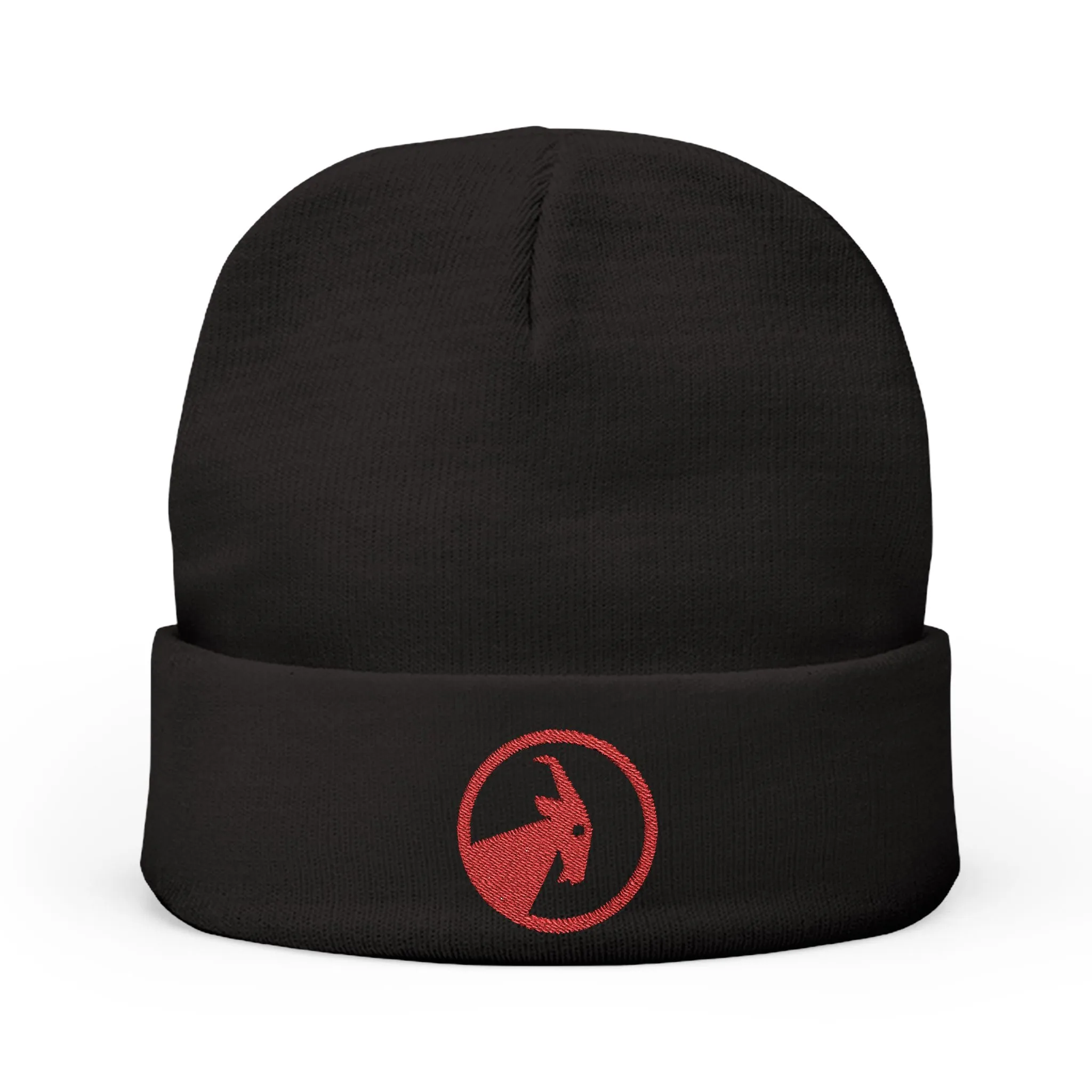 BILLY Knit Beanie  (Red Goat - Embroidery) — AVAILABLE IN 6 COLORS