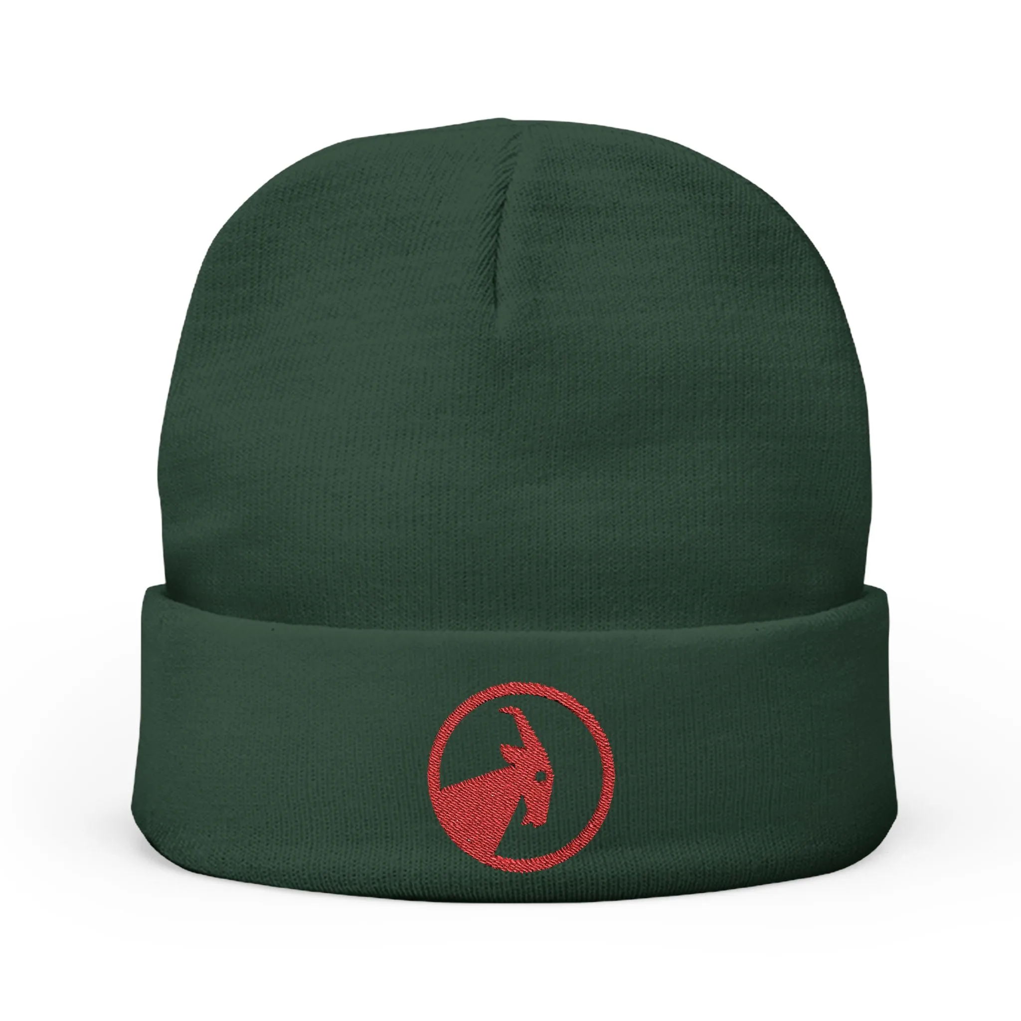 BILLY Knit Beanie  (Red Goat - Embroidery) — AVAILABLE IN 6 COLORS