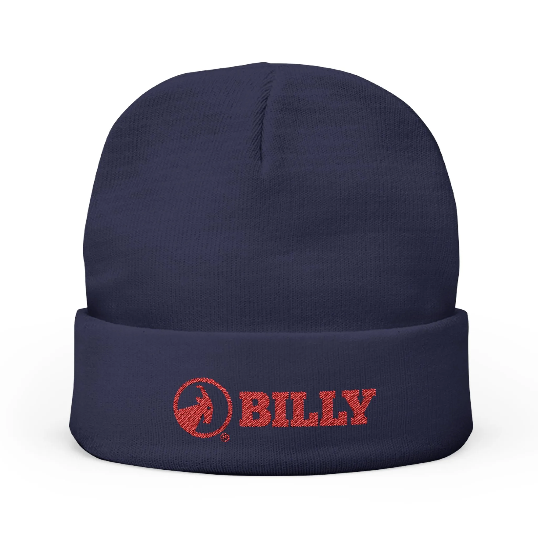 BILLY Knit Beanie  (Red Horizontal Logo - Embroidery) — AVAILABLE IN 6 COLORS