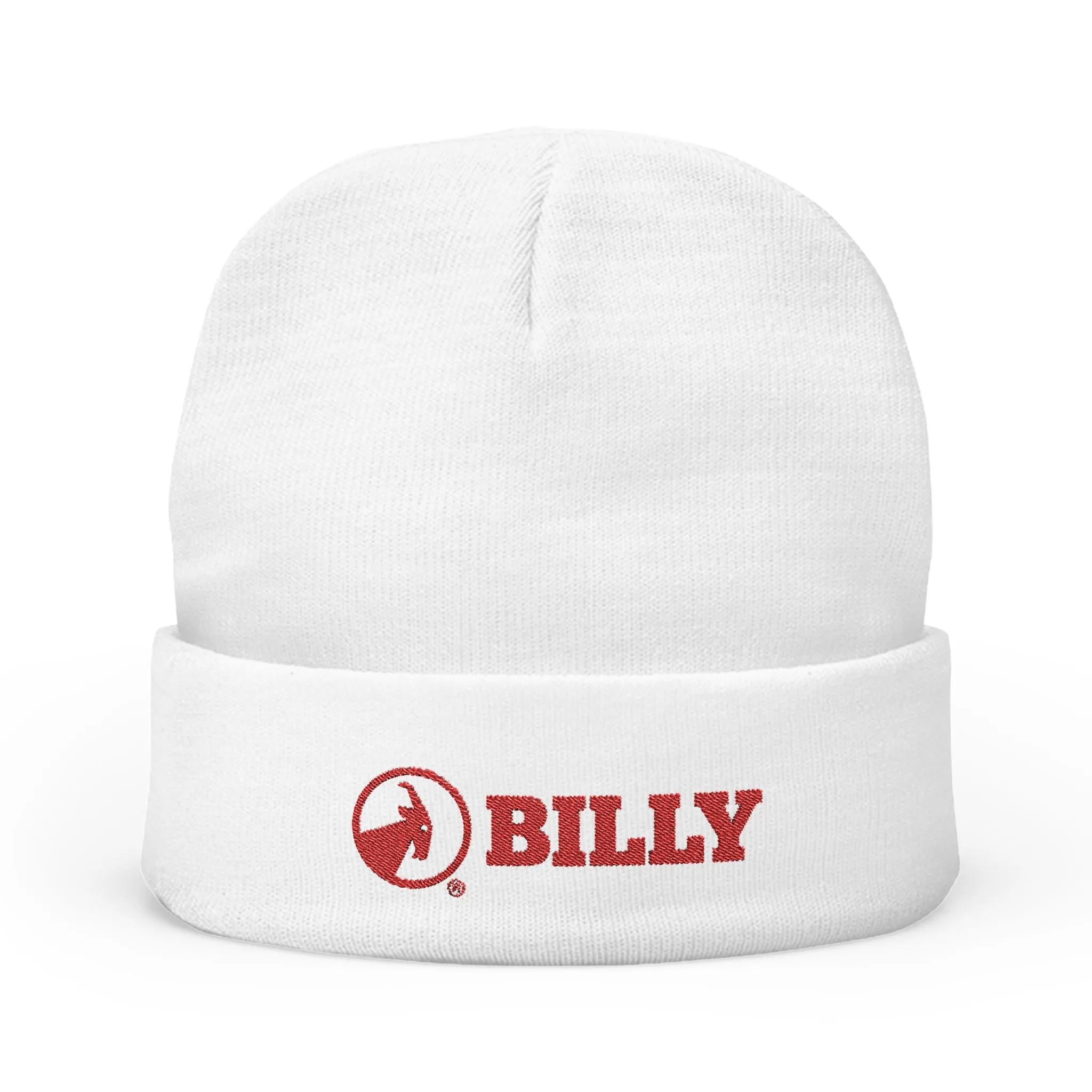 BILLY Knit Beanie  (Red Horizontal Logo - Embroidery) — AVAILABLE IN 6 COLORS