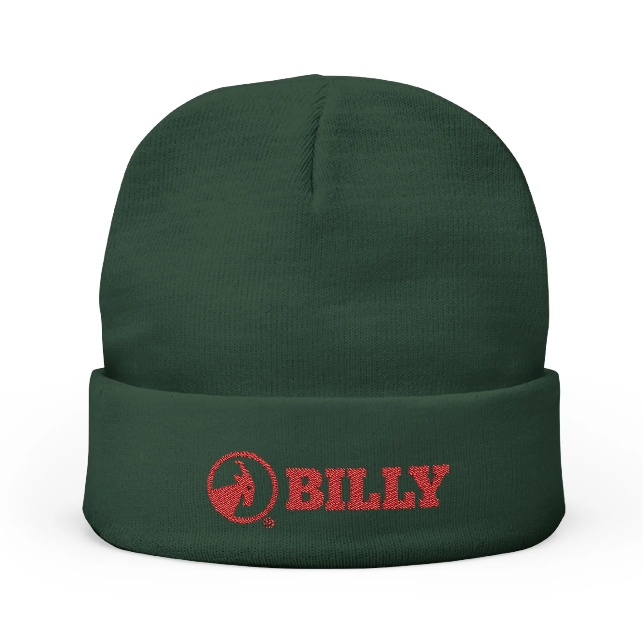 BILLY Knit Beanie  (Red Horizontal Logo - Embroidery) — AVAILABLE IN 6 COLORS