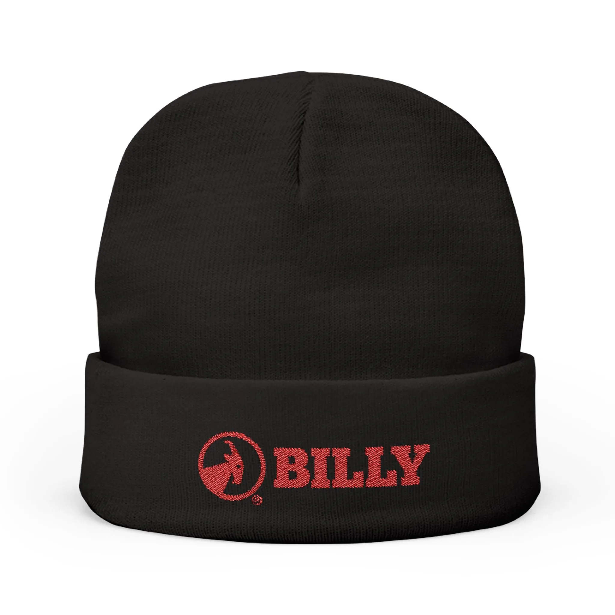 BILLY Knit Beanie  (Red Horizontal Logo - Embroidery) — AVAILABLE IN 6 COLORS