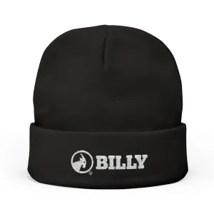 BILLY Knit Beanie (White Horizontal Logo - Embroidery) — AVAILABLE IN 6 COLORS