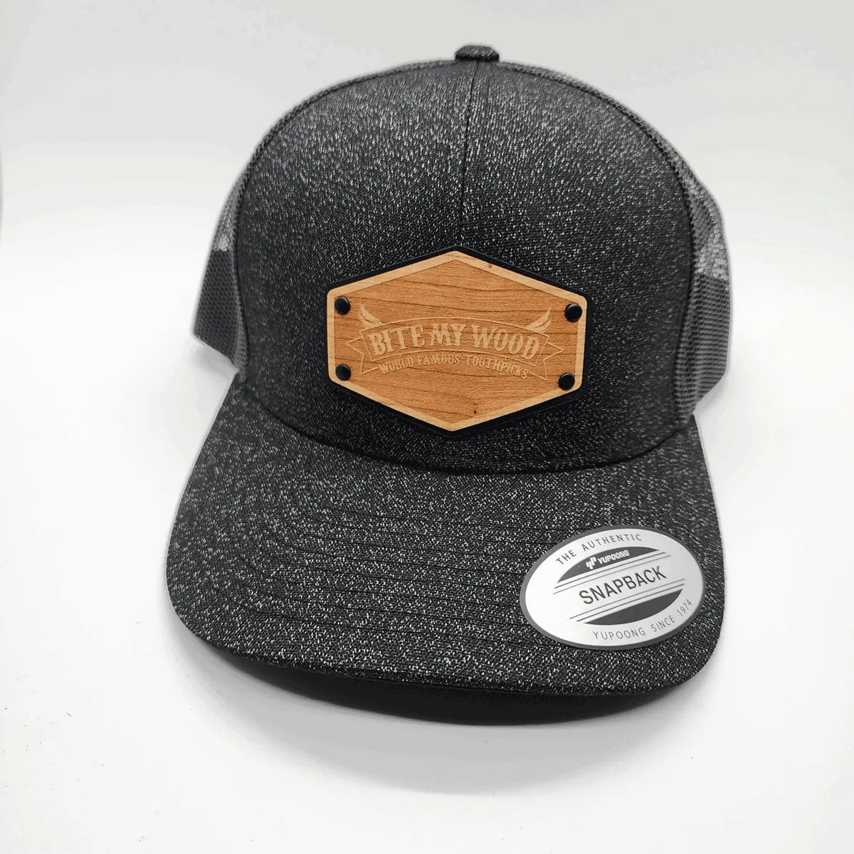 BiteMyWood Curved Bill Snapback Trucker Hats Available In 5 Colors
