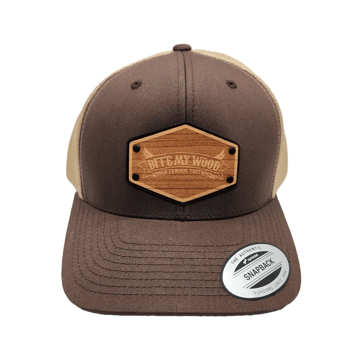 BiteMyWood Curved Bill Snapback Trucker Hats Available In 5 Colors