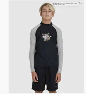 BOYS SHADOW RF L/S RASH SHIRT