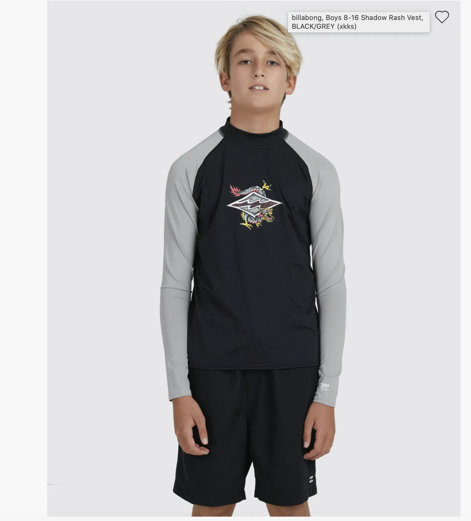 BOYS SHADOW RF L/S RASH SHIRT