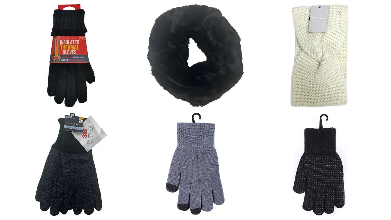 🧤Bundle of Warmth: West Loop Winter Accessories Manifested Lot #4904 - (65 units)