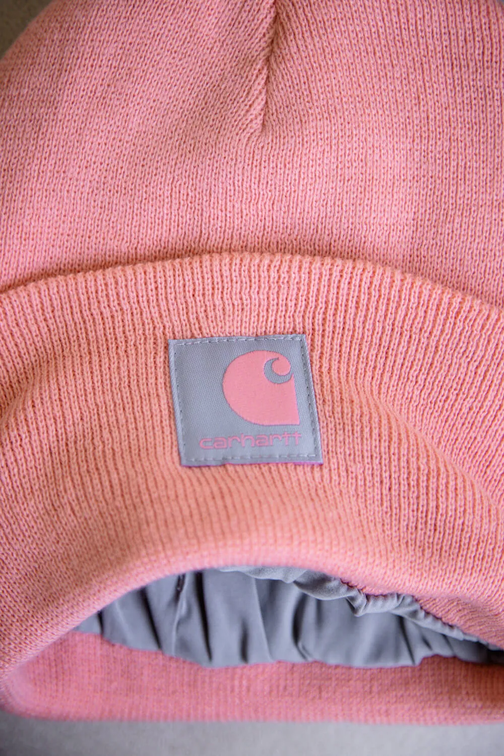 Carhartt Knit Satin Lined Beanies for Women in Aged Coral | 106425-P43