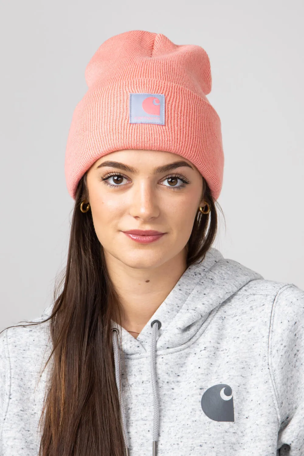 Carhartt Knit Satin Lined Beanies for Women in Aged Coral | 106425-P43