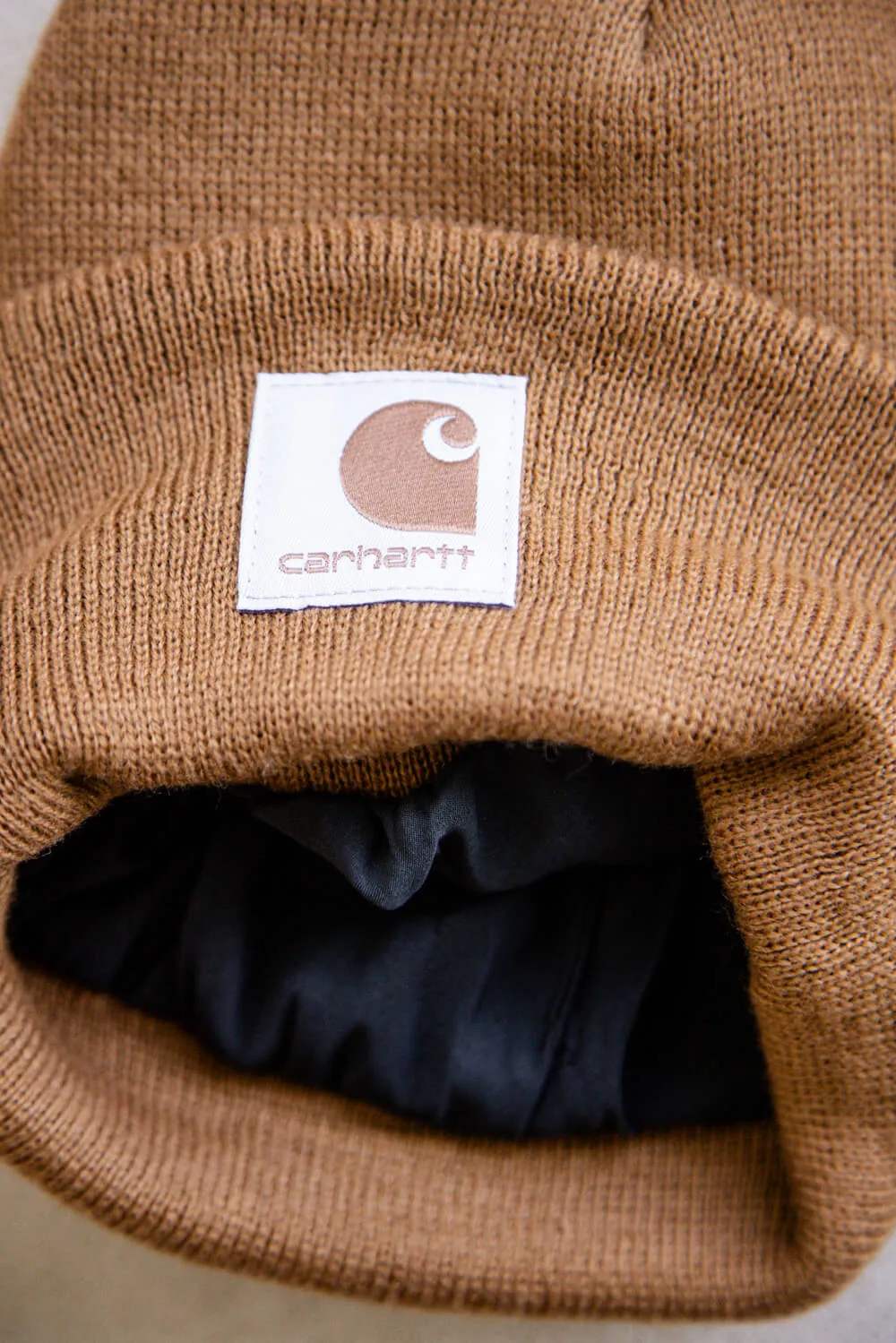 Carhartt Knit Satin Lined Beanies for Women in Brown | 106425-BRN