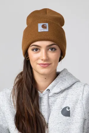 Carhartt Knit Satin Lined Beanies for Women in Brown | 106425-BRN