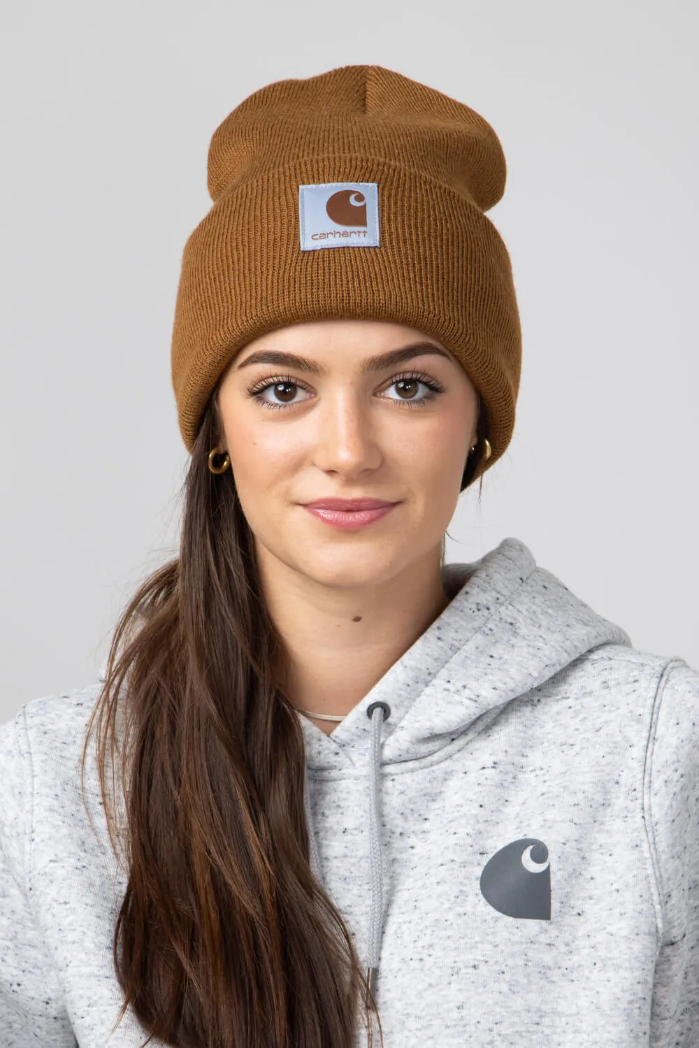 Carhartt Knit Satin Lined Beanies for Women in Brown | 106425-BRN