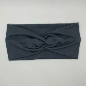 Charcoal Grey Twist Headband