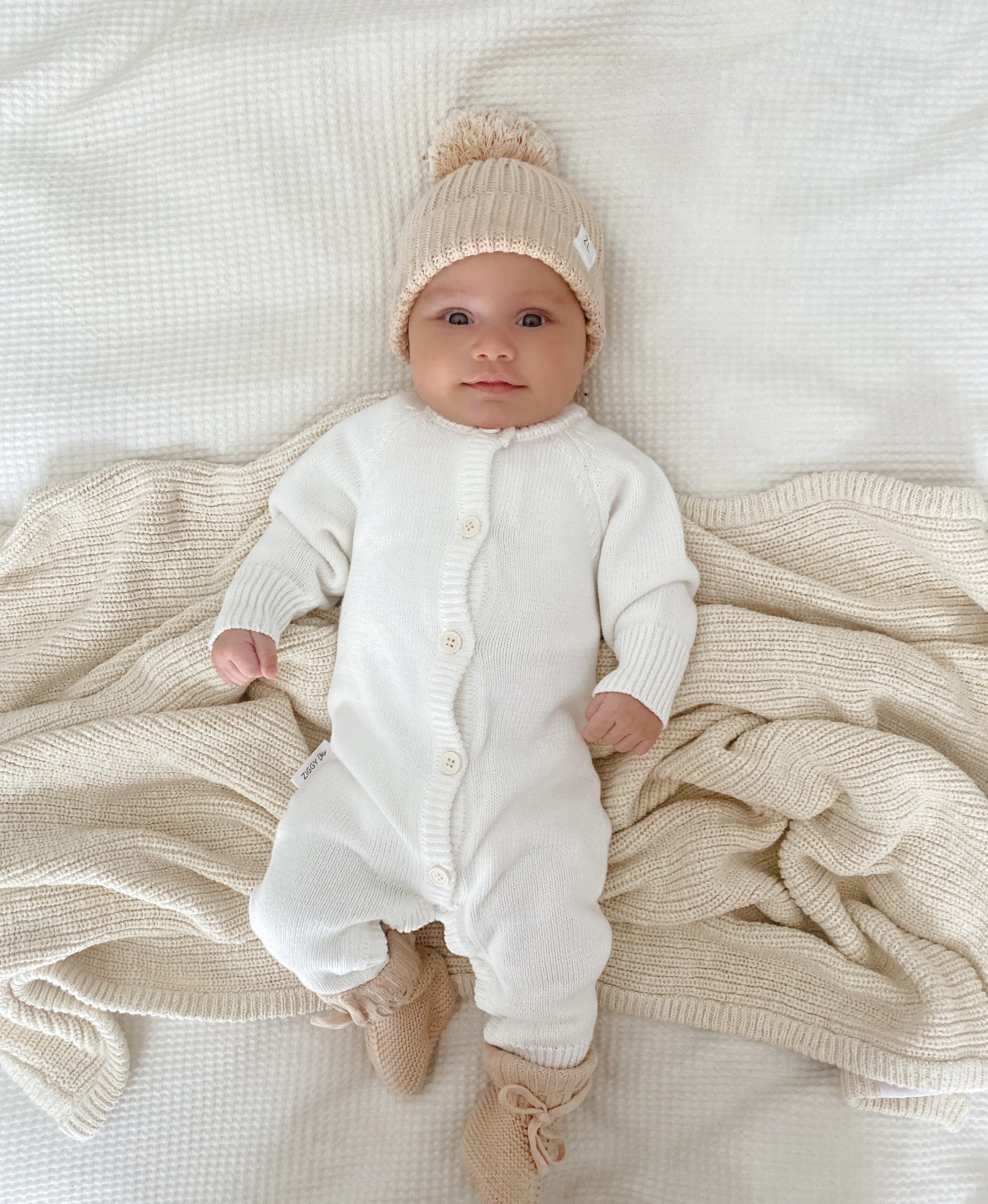 CLASSIC KNIT ROMPER | MILK