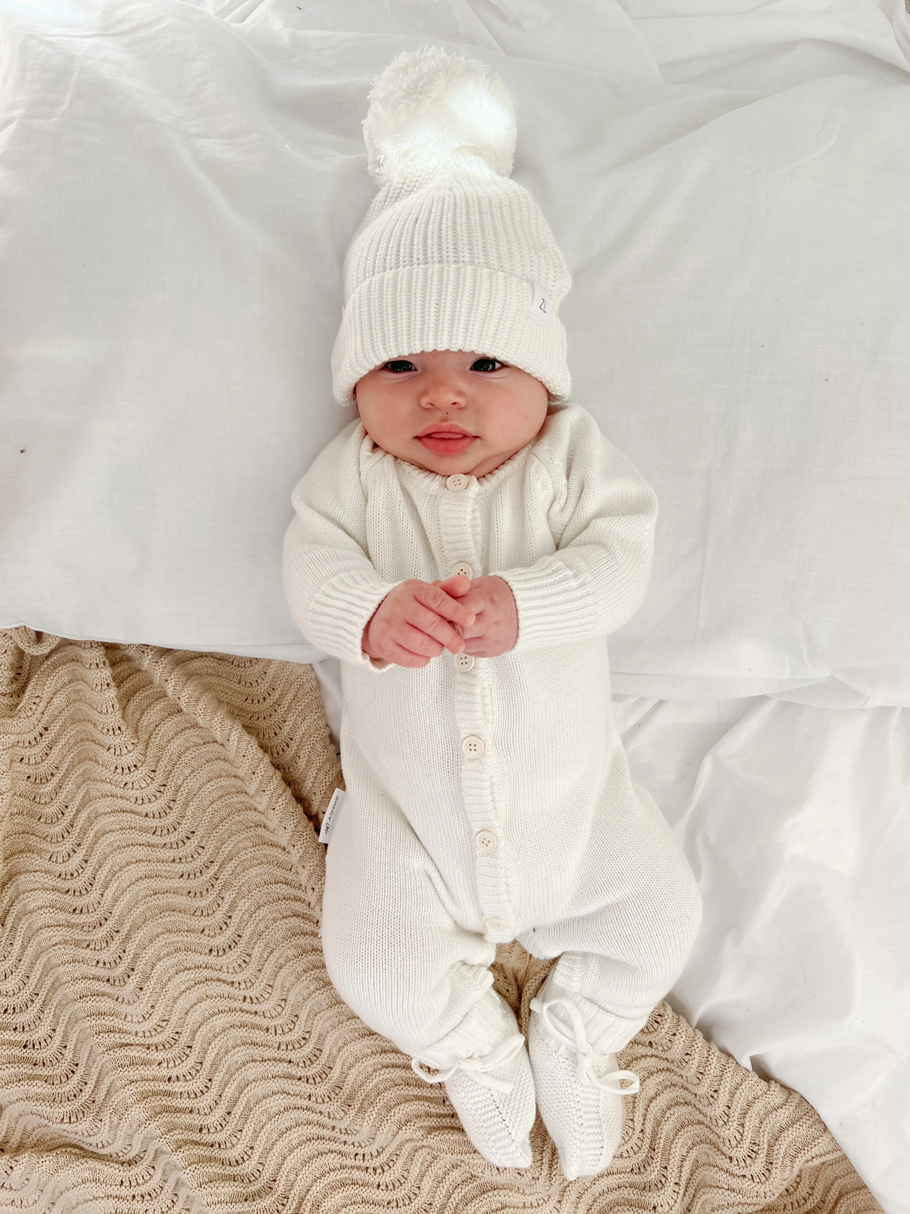 CLASSIC KNIT ROMPER | MILK