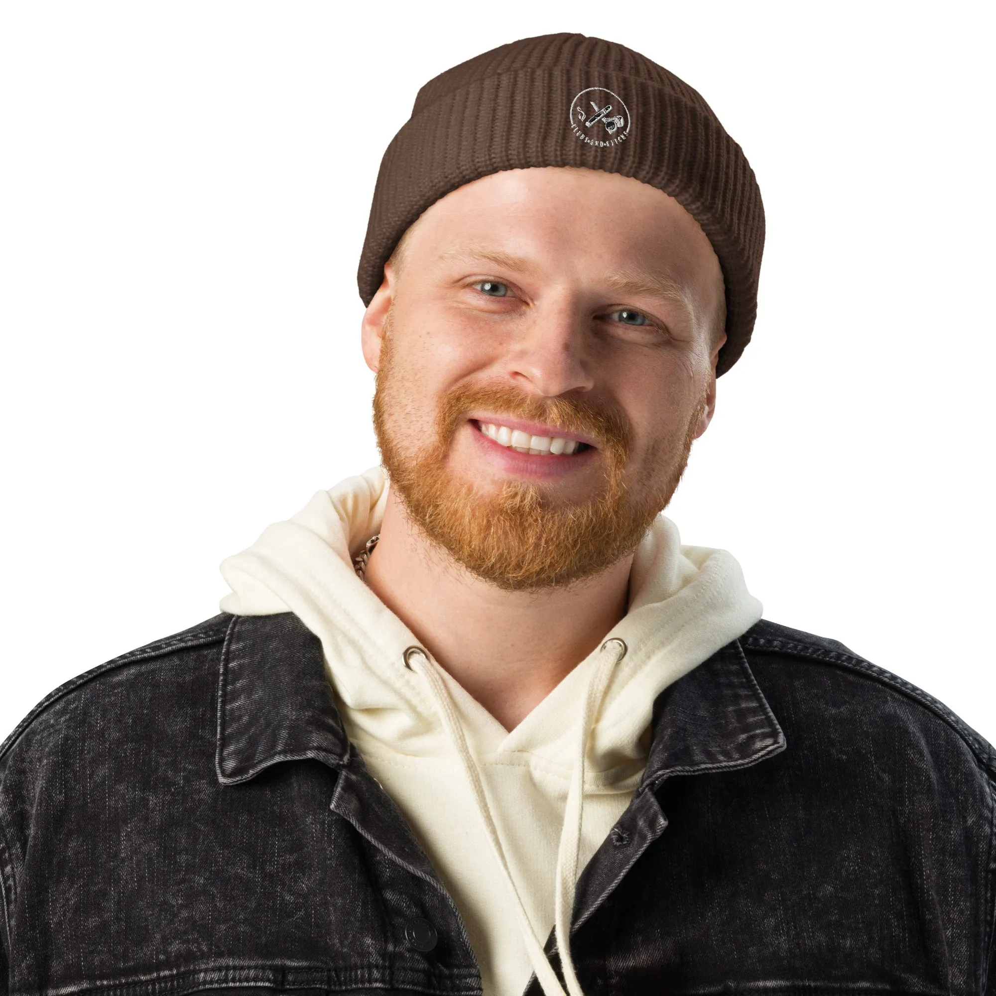 Clubs and Sticks Embroidered Fisherman Beanie