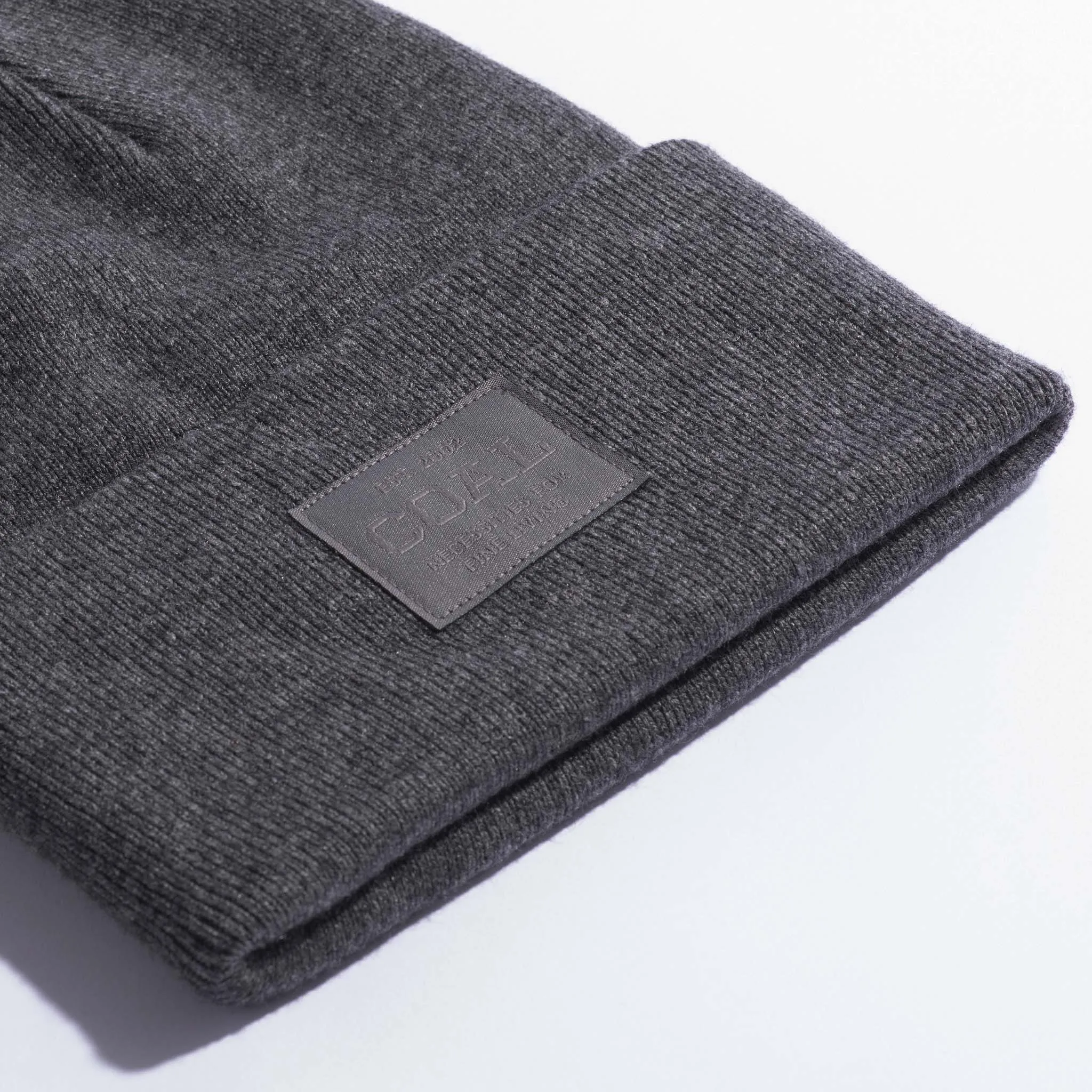 Coal The Uniform Cashmere Knit Cuff Beanie - Charcoal
