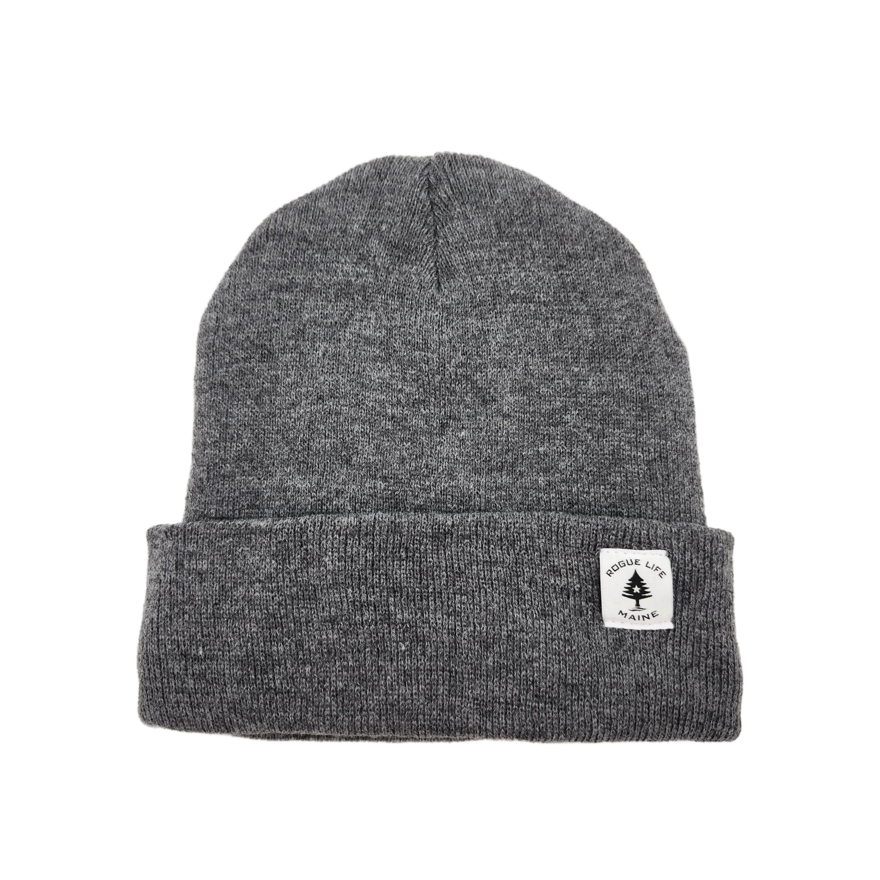 Cold as F*** Lined Knit Leather Patch Beanie
