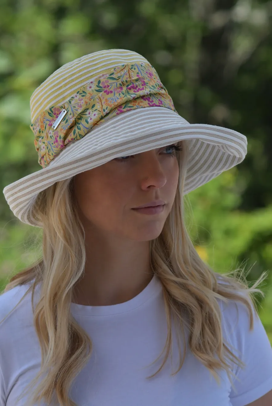 Colorblock Stripes Liberty Floppy Sun Hat