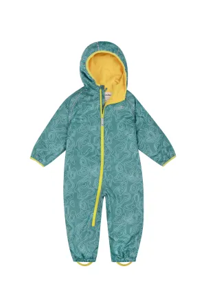 Ecosplash Fleece Lined Puddlesuit - Teal Print