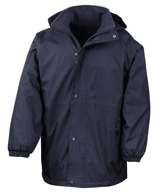 Fleece lined Coat - Embroidered