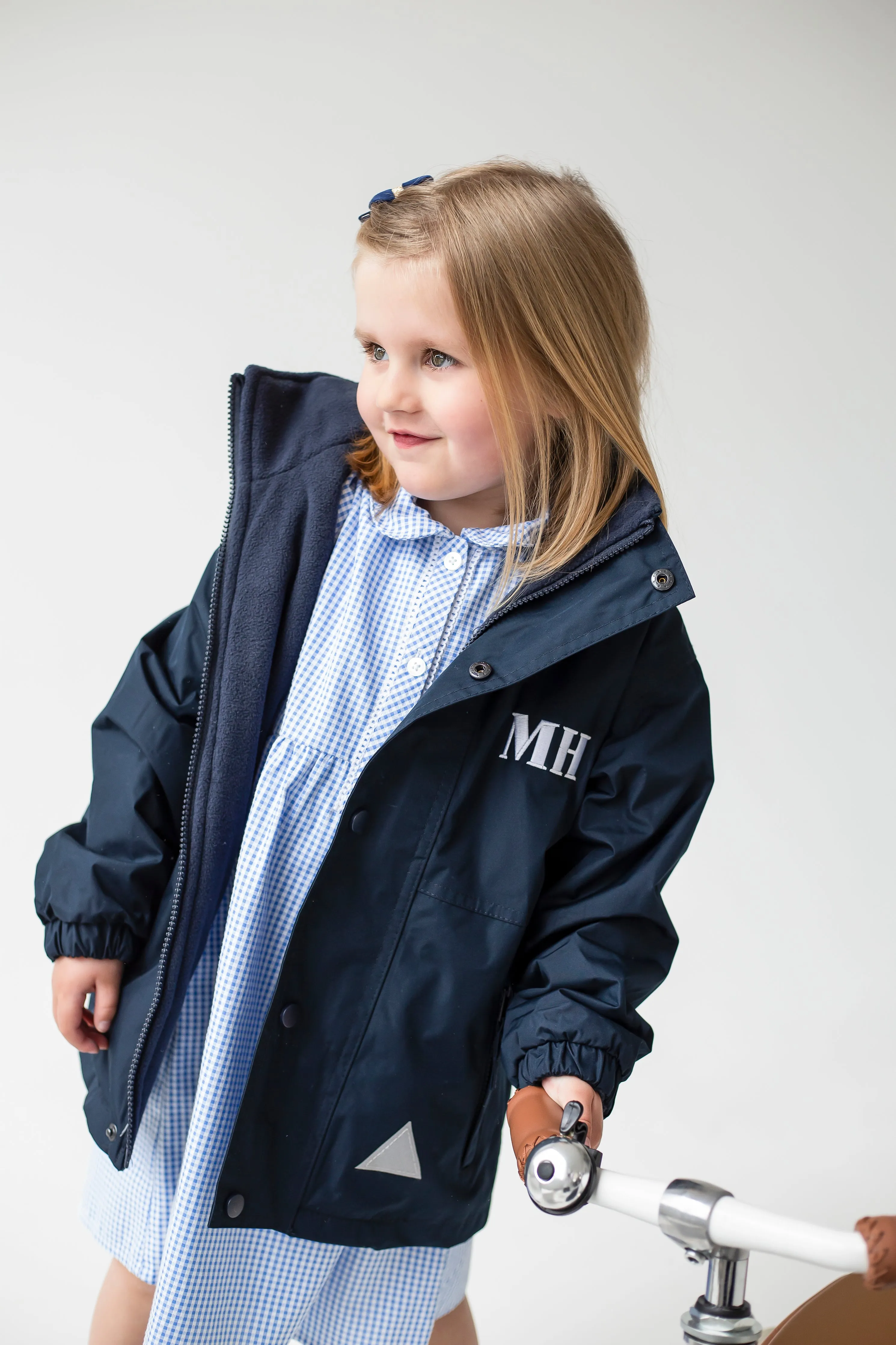 Fleece lined Coat - Embroidered