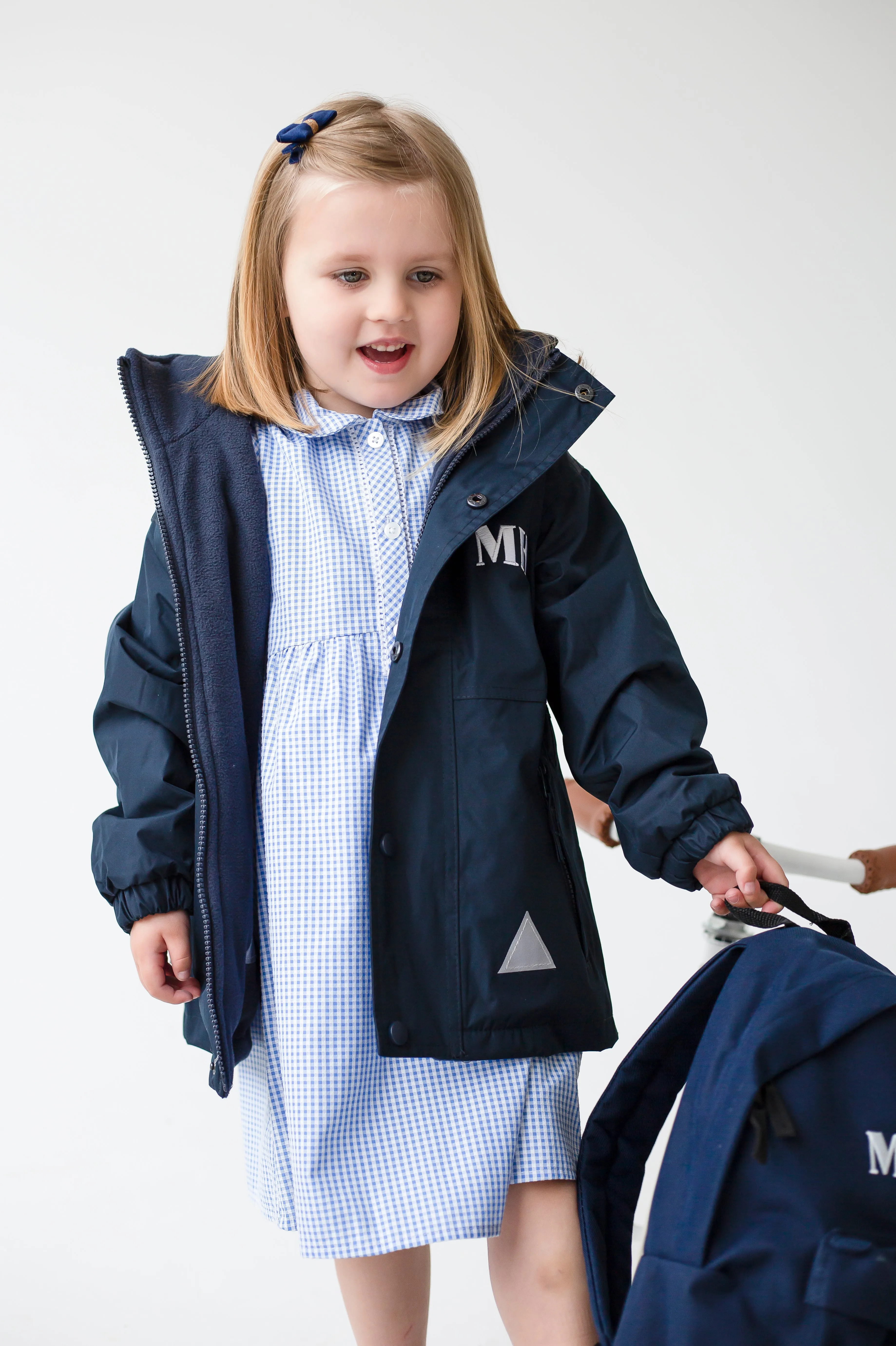 Fleece lined Coat - Embroidered