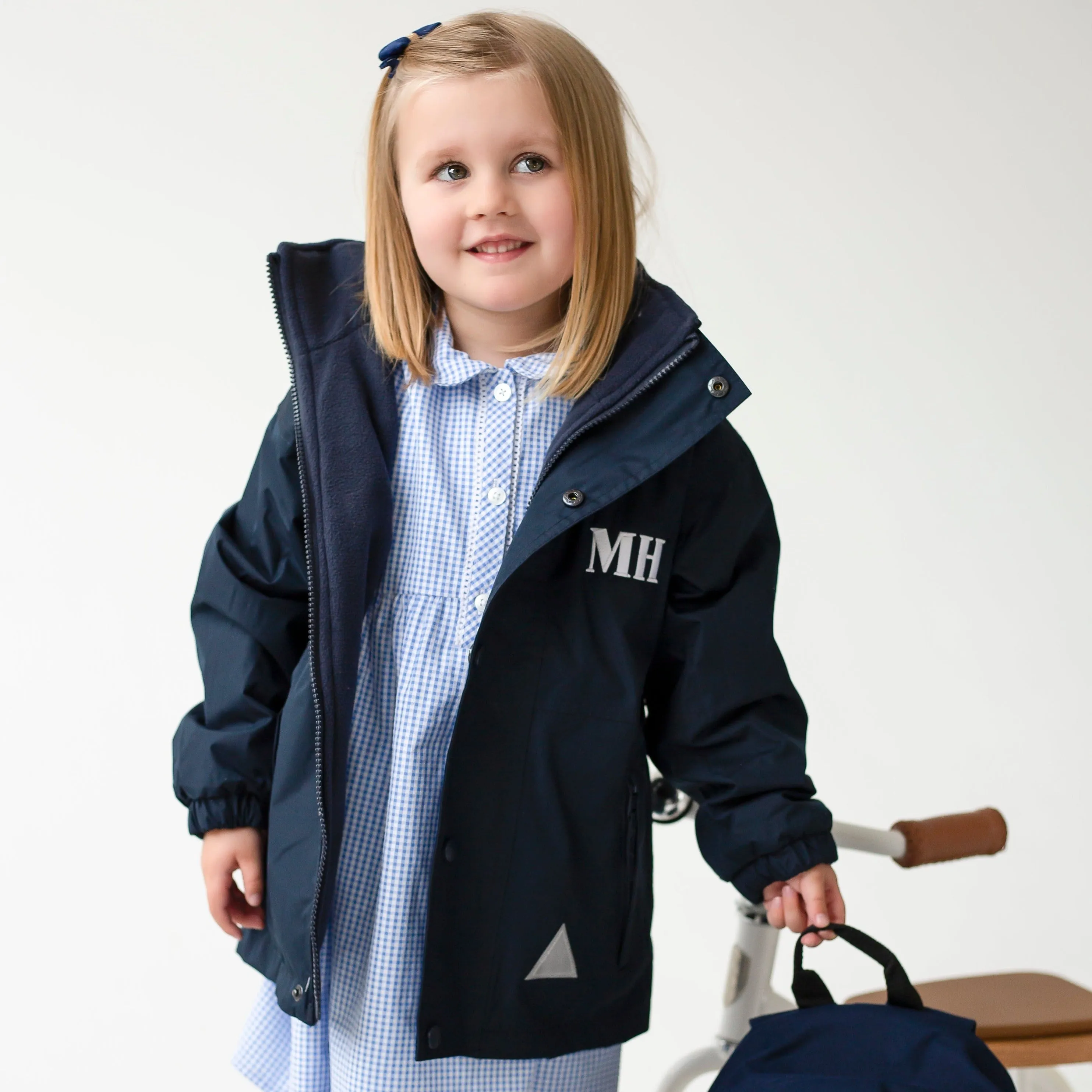 Fleece lined Coat - Embroidered