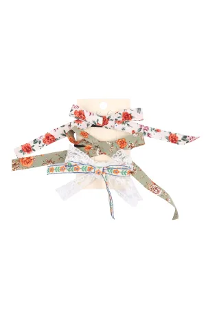 FLORAL RIBBON HEADBAND