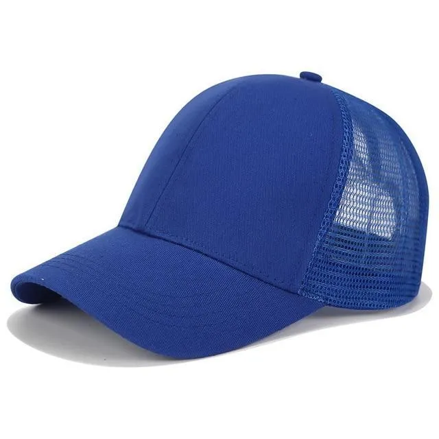 Glitter and Plain Women's Mesh Ponytail Cap
