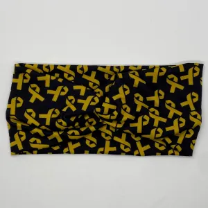 Gold Ribbon Twist Headband