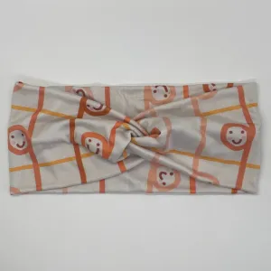 Happy Plaid Twist Headband